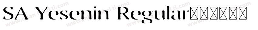SA Yesenin Regular字体转换